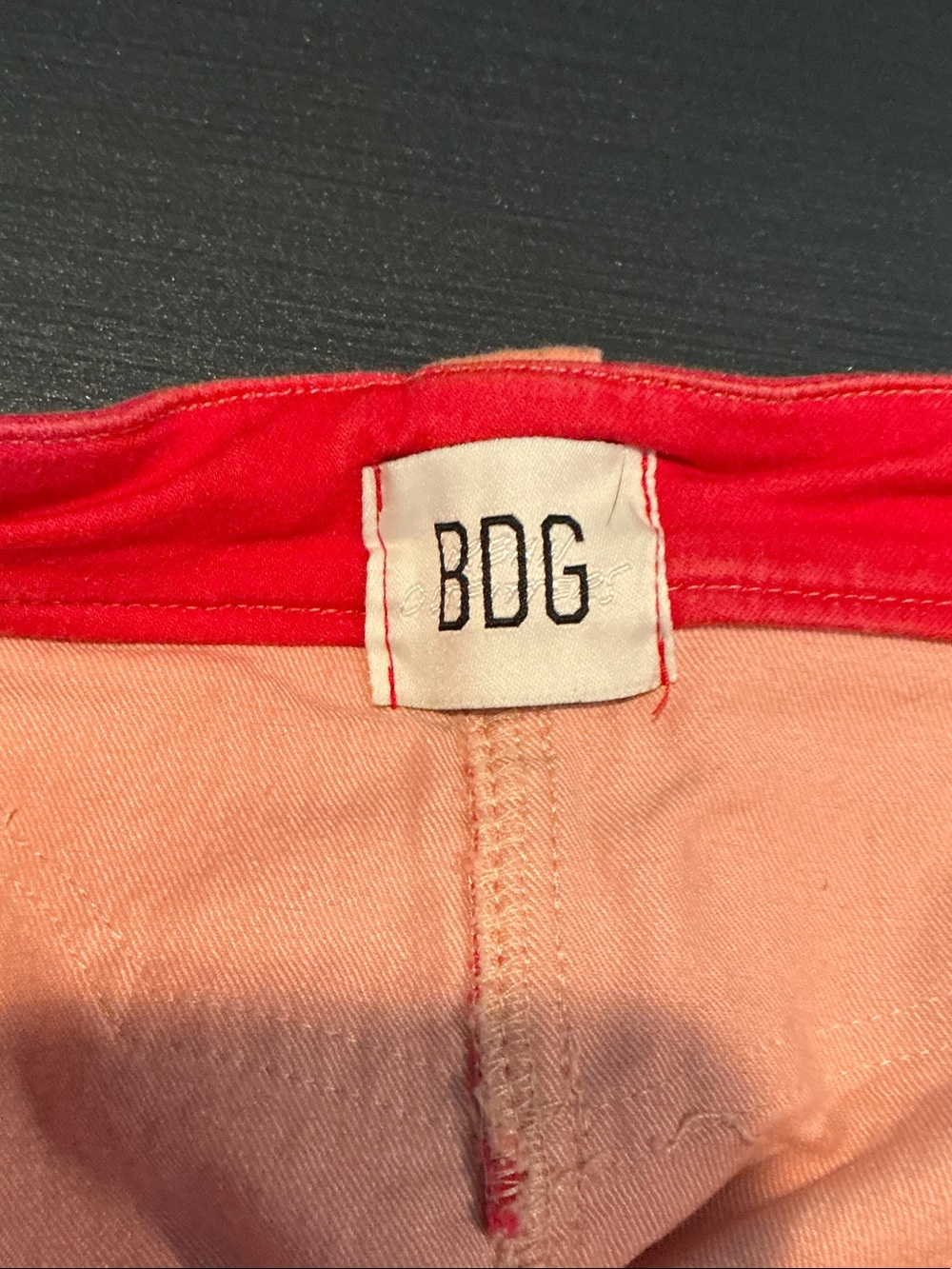 BDG Two-Tone Pink and Red Mini Skirt - Picture 6 of 9